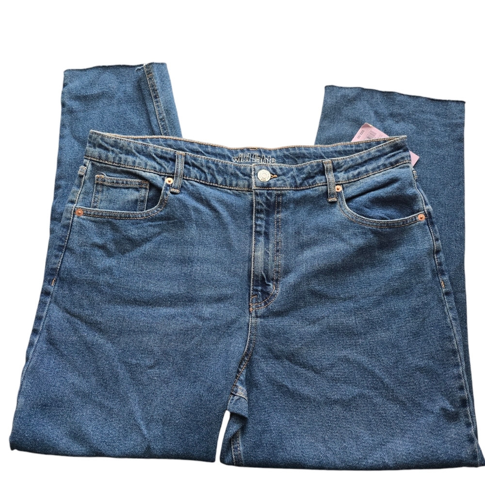 High rise straight ankle Jeans